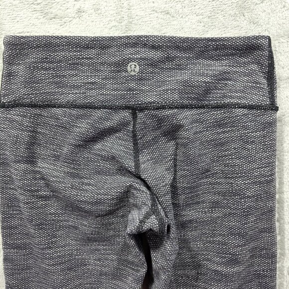 Lululemon Pants Womens 2 Gray Heathered Yoga Leggings Stretch Full Length Gym - Picture 3 of 8